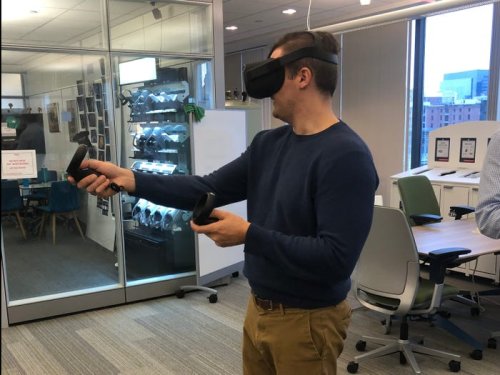 We got an exclusive inside look at Fidelity's innovation lab where the $8 trillion investment giant is prototyping VR systems for meeting financial advisors and explaining quantum computing