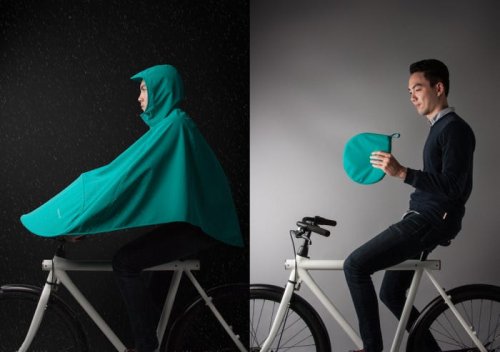 This wearable tent makes sure that bikers never get wet
