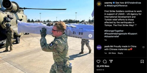 Chinese media is claiming an Instagram post shows the US military stealing aid for earthquake victims in Syria. It's a bogus conspiracy theory.