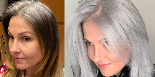 A celebrity colorist's amazing hair transformation photos will inspire you to embrace your gray