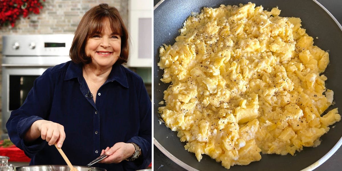 I tried Ina Garten's new scrambled eggs recipe inspired by a famous pasta dish and now it's my favorite breakfast