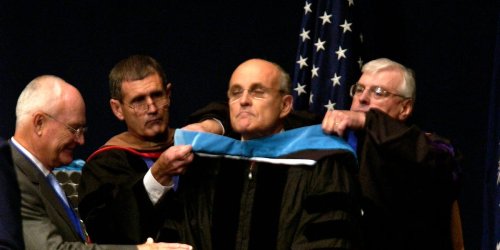 Five colleges won't cancel Rudy Giuliani's honorary degrees. Some students, faculty, and alumni are livid.