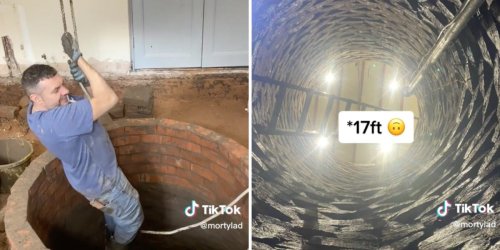 A man accidentally dug up an ancient water well buried 17 feet underneath his kitchen. Then he shocked TikTok by making it a part of his home.