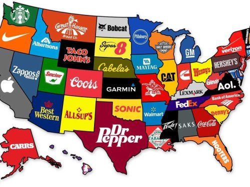 This Map Shows The Most Famous Brand From Every State