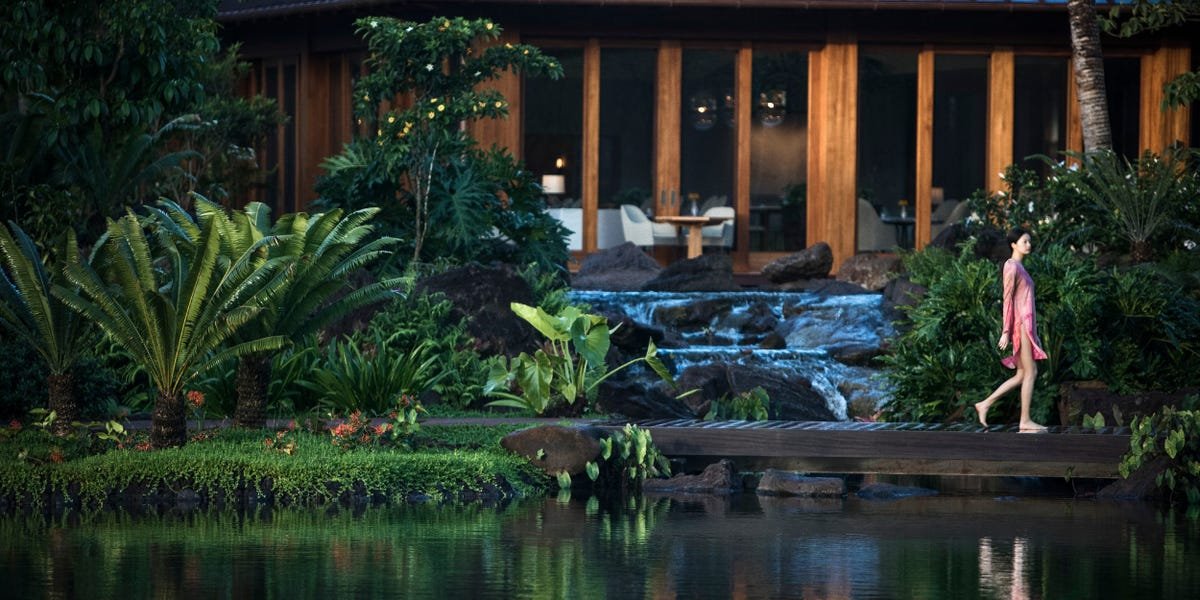 See inside Larry Ellison's Hawaiian island wellness retreat, a $1,200-per-night luxury spa where guests track their health data and learn how to live longer lives