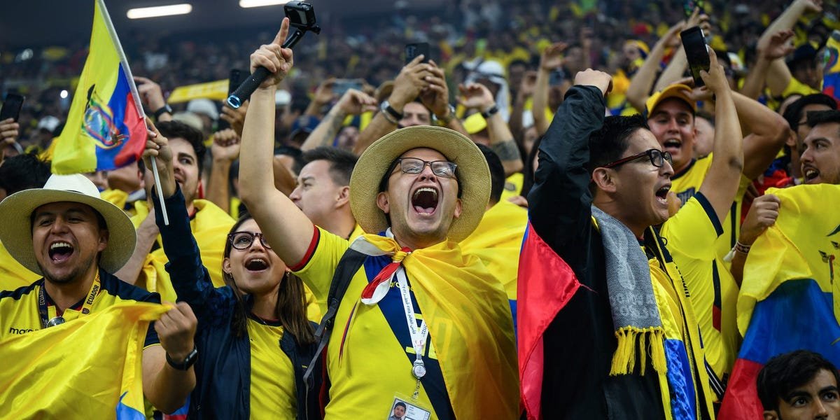Ecuador fans chanted 'We want beer' at the opening match of the 2022 World Cup in Qatar