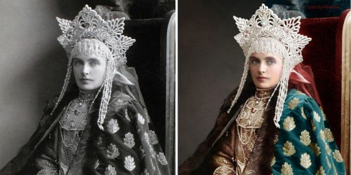These stunning colorized photographs of the Romanov royal costume ball of 1903 breathe new life into Russian history