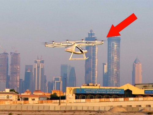 Dubai flying taxi drone: volocopter test
