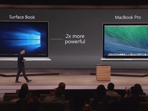 There are some big caveats to Microsoft’s claim that its new laptop is faster than a MacBook Pro
