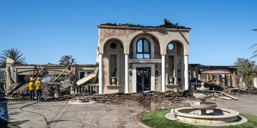 A $9.89 million mansion was destroyed by the fire in Orange County, and the homeowner watched it all happen on security cameras