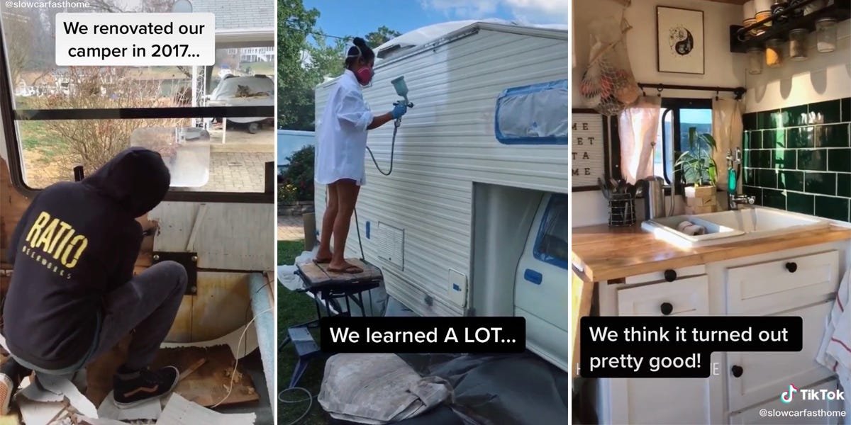 Van-lifers are sharing tours of their renovated tiny homes on TikTok, and their space-saving hacks are genius