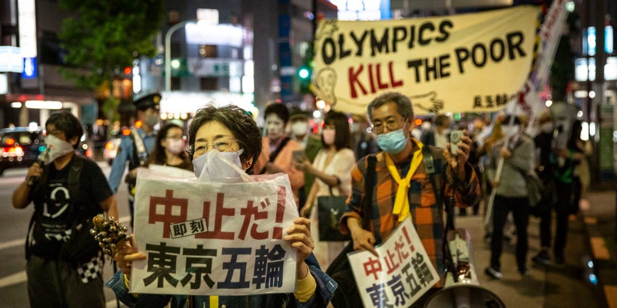 As Japan suffers another wave of COVID lockdowns and struggles to vaccinate its people, new poll shows more than 80% of citizens don't want the Olympics to go on