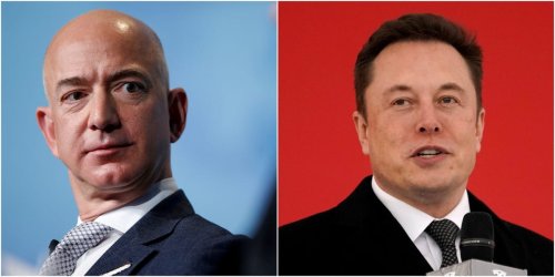 Elon Musk appeared to imply that Jeff Bezos is too old and Blue Origin is 'too slow' to reach the moon