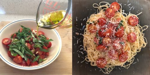 I made Ina Garten's easy summer pasta dish and it reminded me of dinners in Italy