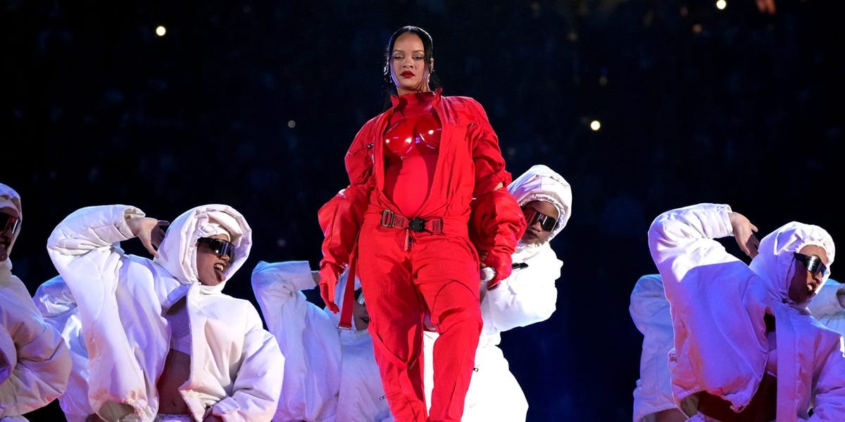 The best photos of Rihanna's show-stopping performance at the 2023 Super Bowl