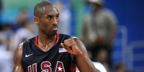 Kobe Bryant shocked the Olympic team by leveling his Lakers teammates on the first play of a game