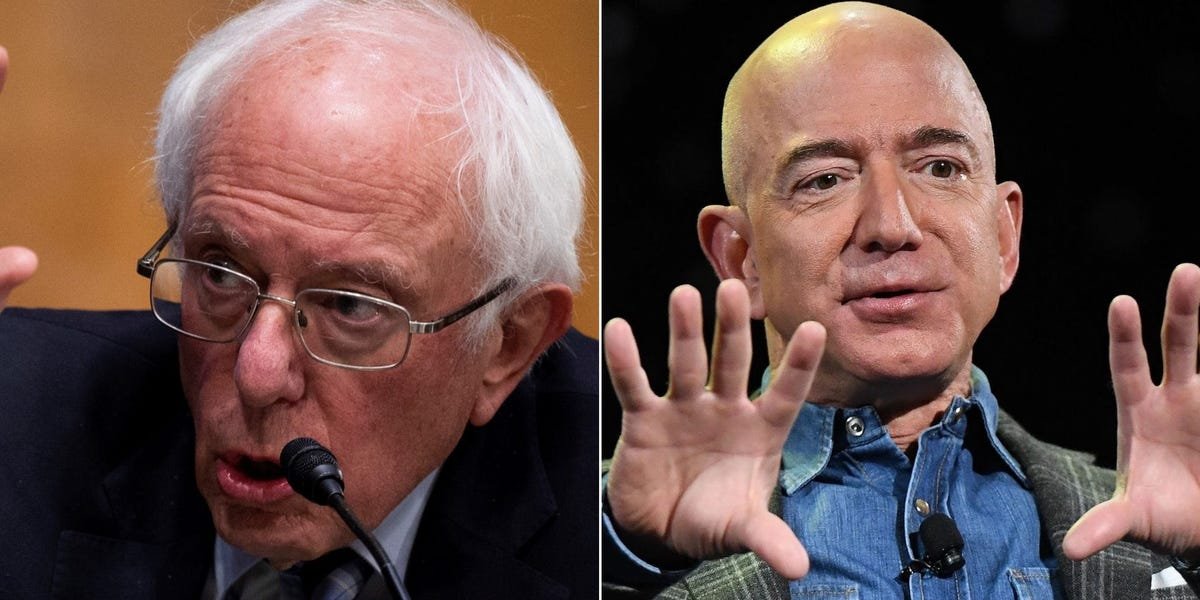 Bernie Sanders is trying to block Jeff Bezos' Blue Origin from getting $10 billion NASA funding for a moon-landing mission