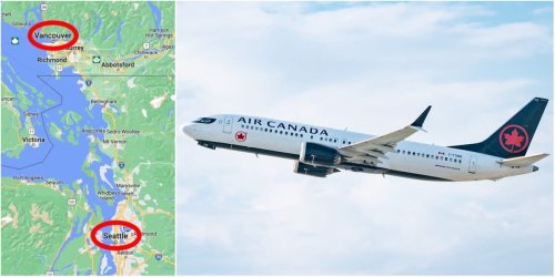 A passenger said a stranger drove her family from Seattle to Vancouver so they could make their cruise after Air Canada cancelled their flight, a report says