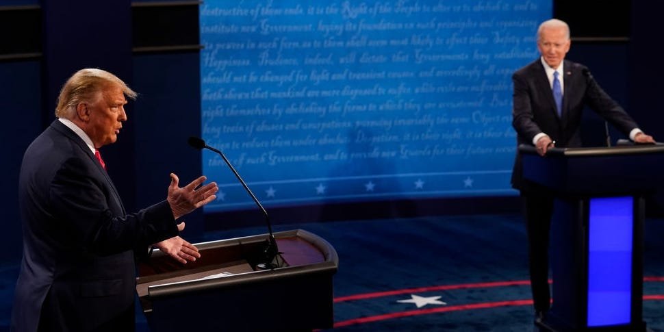 Trump mocked Biden as a 'typical politician' for trying to speak to American families in the final presidential debate