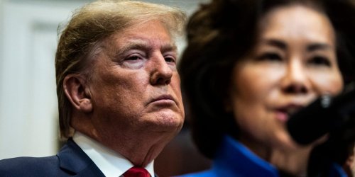 Trump echoed xenophobic attacks against Elaine Chao, his own Cabinet secretary and Mitch McConnell's wife, in an interview with reporters