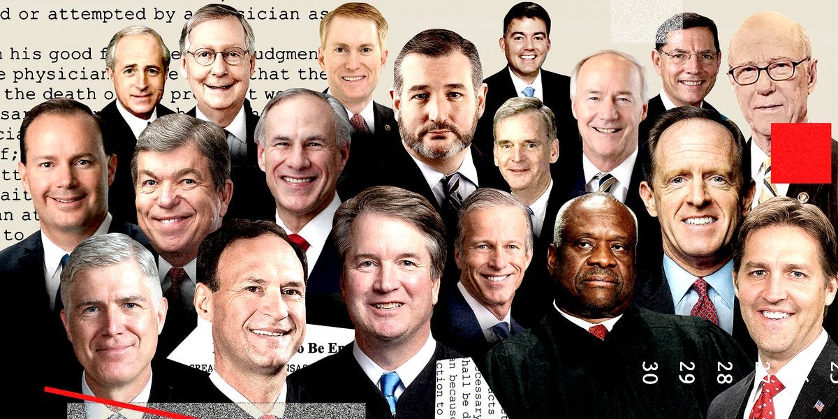 Behind a looming wave of state abortion bans there are a lot of men - cover