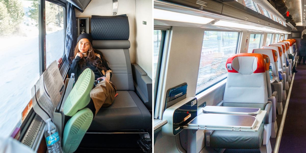I booked a roomette and a first-class seat on Amtrak trains. The cheaper ride was way more comfortable.
