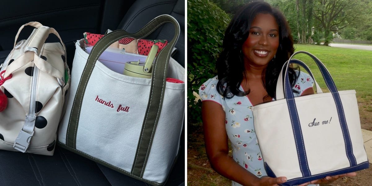 Women in the workplace are putting a new twist on L.L.Bean's famous tote bags