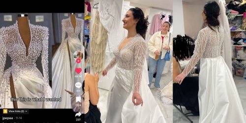 TikToker shares disappointing reveal of $7,000 custom 'nightmare' wedding dress at her final fitting — 2 months before a 500-person wedding