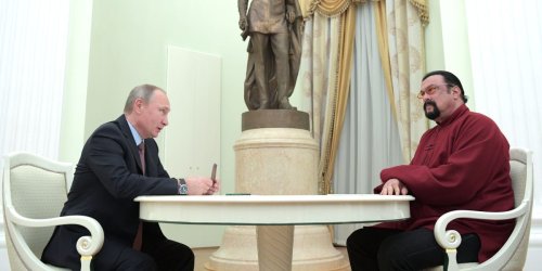Vladimir Putin gave Steven Seagal a friendship award and praised his 'humanitarian' work