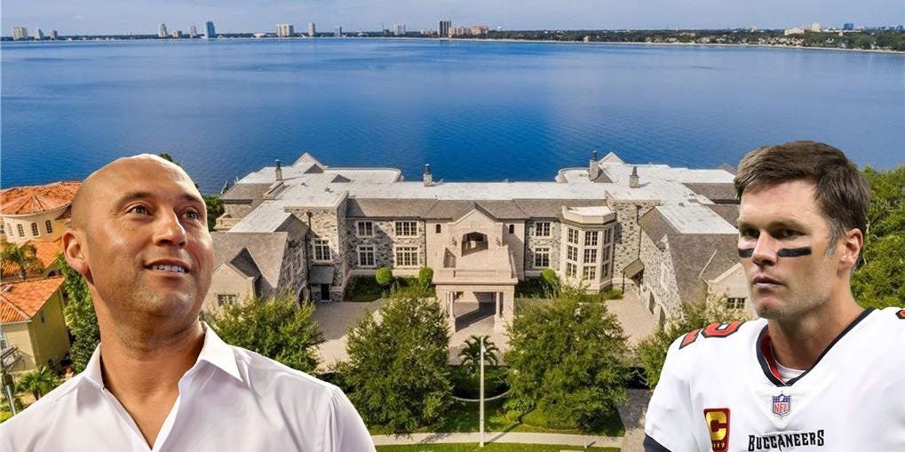 Take a tour of Derek Jeter's $29 million mansion where Tom Brady lived while prepping for the Super Bowl