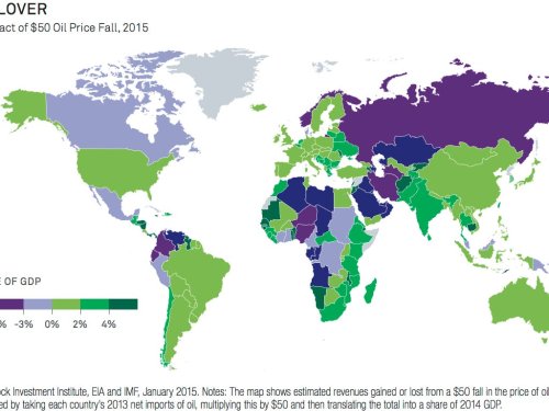 Here's how a $50 drop in oil prices affects every country in the world