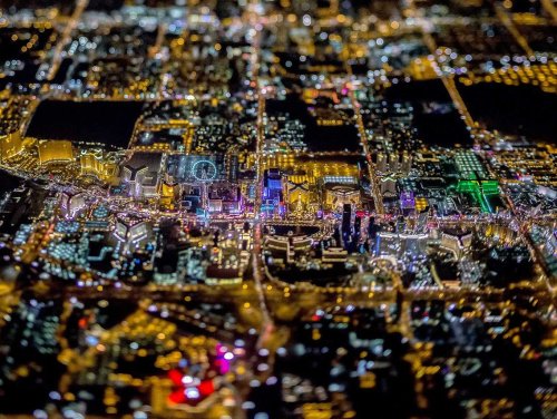 Incredible photographs from above Las Vegas make the city look like a giant Monopoly board