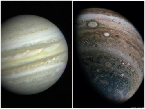 45 years ago, NASA's Voyager spacecraft flew past Jupiter. See how the iconic video compares to photos of the planet today.