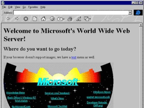 This Is Microsoft's Very First Web Page ... Back In 1994