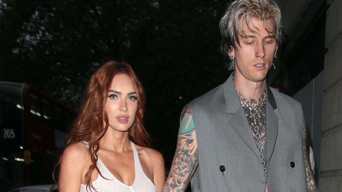 Megan Fox Teamed a Totally See-Through Crop Top With Sequin-Covered Trousers During Date Night