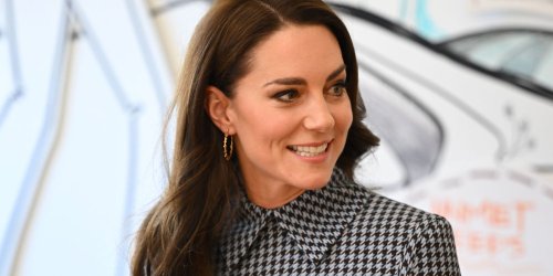 Kate Middleton Wore a Blue Houndstooth Dress During a Solo Outing at Harvard