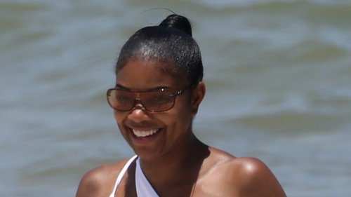 Gabrielle Union Soaked Up the Sun in a White Cut-Out Bikini and Butt ...