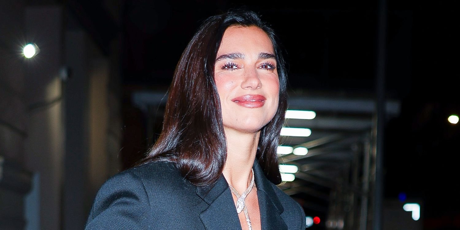 Dua Lipa Slips Into a Tiny Lace-Trimmed Lingerie Playsuit for a Music Festival Day Out