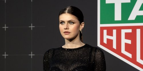Alexandra Daddario's Sparkly Black Maxi Dress Was Entirely Sheer