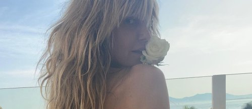 Heidi Klum Went Makeup-Free While Sunbathing Topless on Instagram