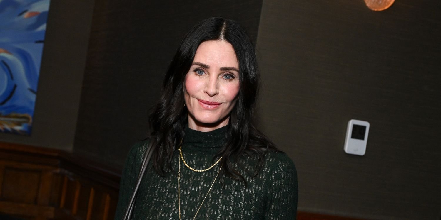 Courteney Cox, 62, Goes Sheer in a Green Open Knit Top for a Rare Red Carpet Appearance