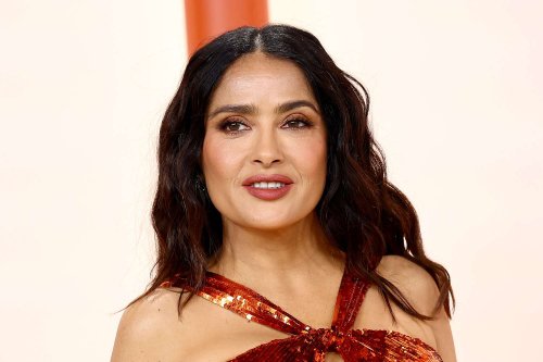 Salma Hayek Poses Totally Naked Under Just A Tiny Towel As She Turns Up The Heat In The