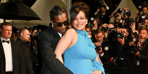 Rihanna Puts Sultry Spin on Maternity Wear in Cut-Out Dress at Cannes with A$AP Rocky
