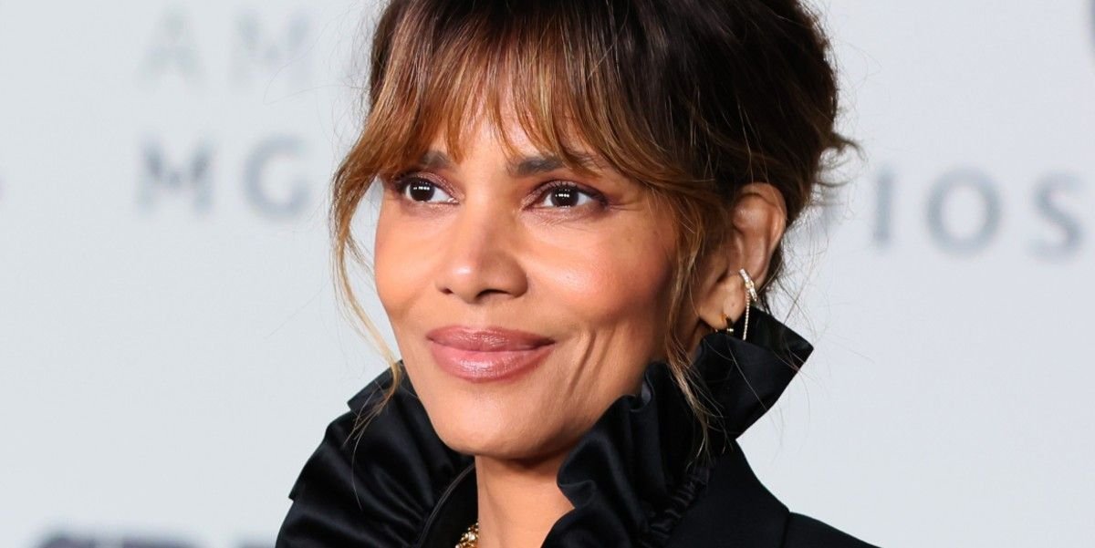 Halle Berry Goes Braless in a Plunging Satin Dress While Celebrating Her 60th Birthday on a Private Island