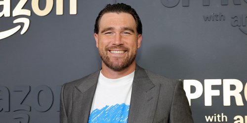 Travis Kelce Suits Up Without Taylor Swift for a Solo Business Casual Red Carpet Appearance