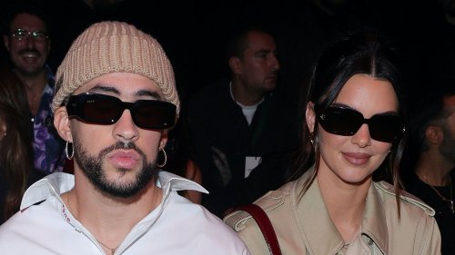Kendall Jenner and Bad Bunny Just Went Fashion Week Official In Coordinating Couple's Outfits