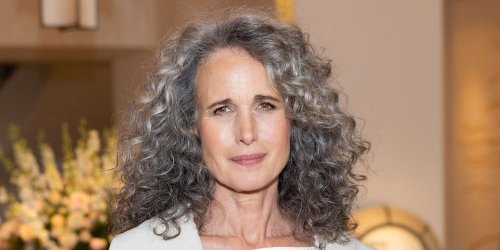 Andie MacDowell Ditches Her Signature Hairstyle and Looks Unrecognizable With a Sleek Updo
