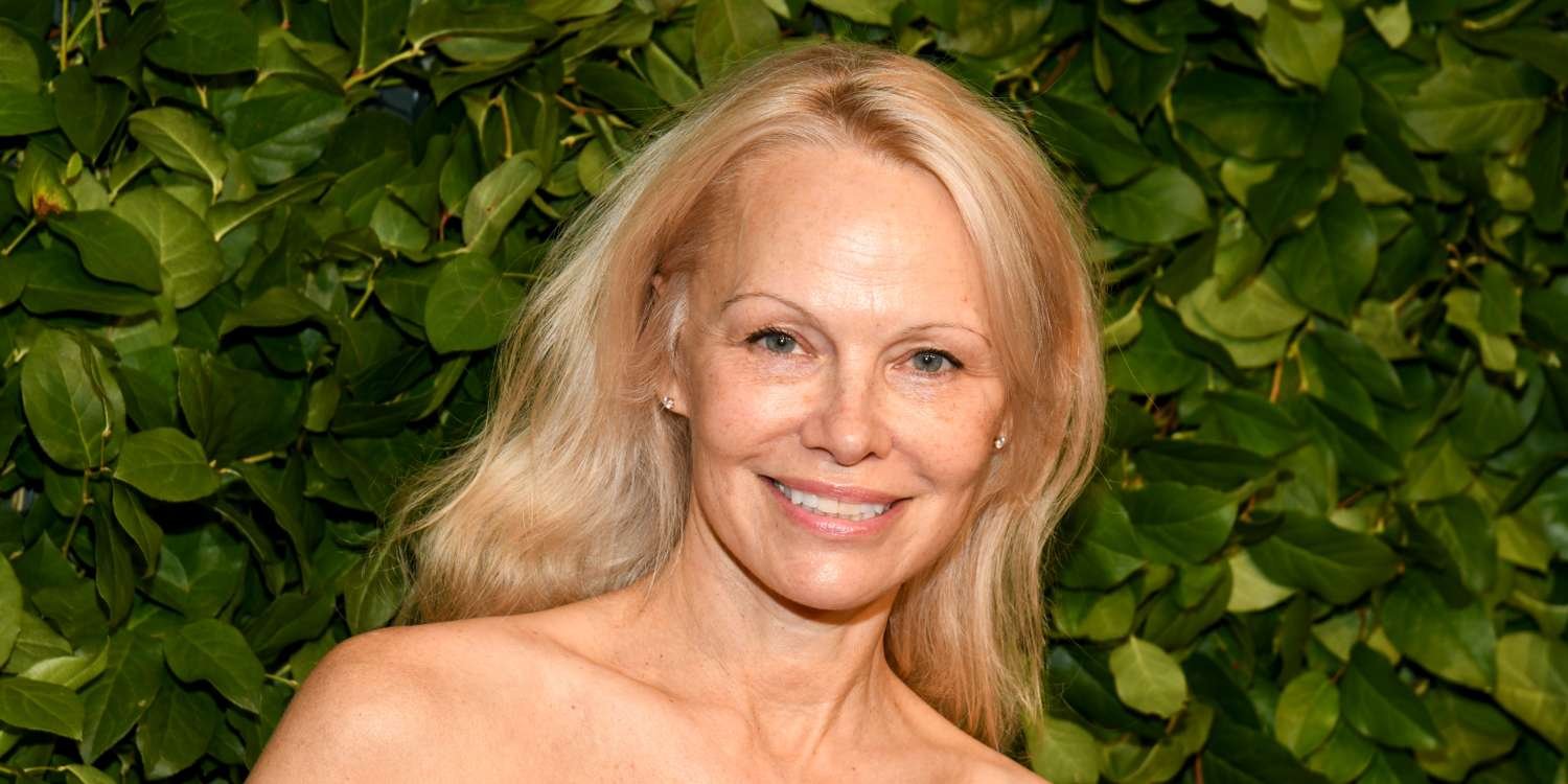 Pamela Anderson, 59, Bares Her Underwear While Posing in a Shimmering Sheer Gold Naked Dress