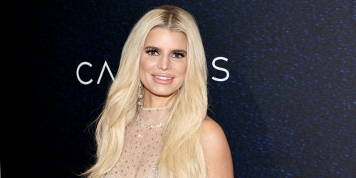 Jessica Simpson Strips Down to Her Underwear in Plunging Girly Goth Lingerie
