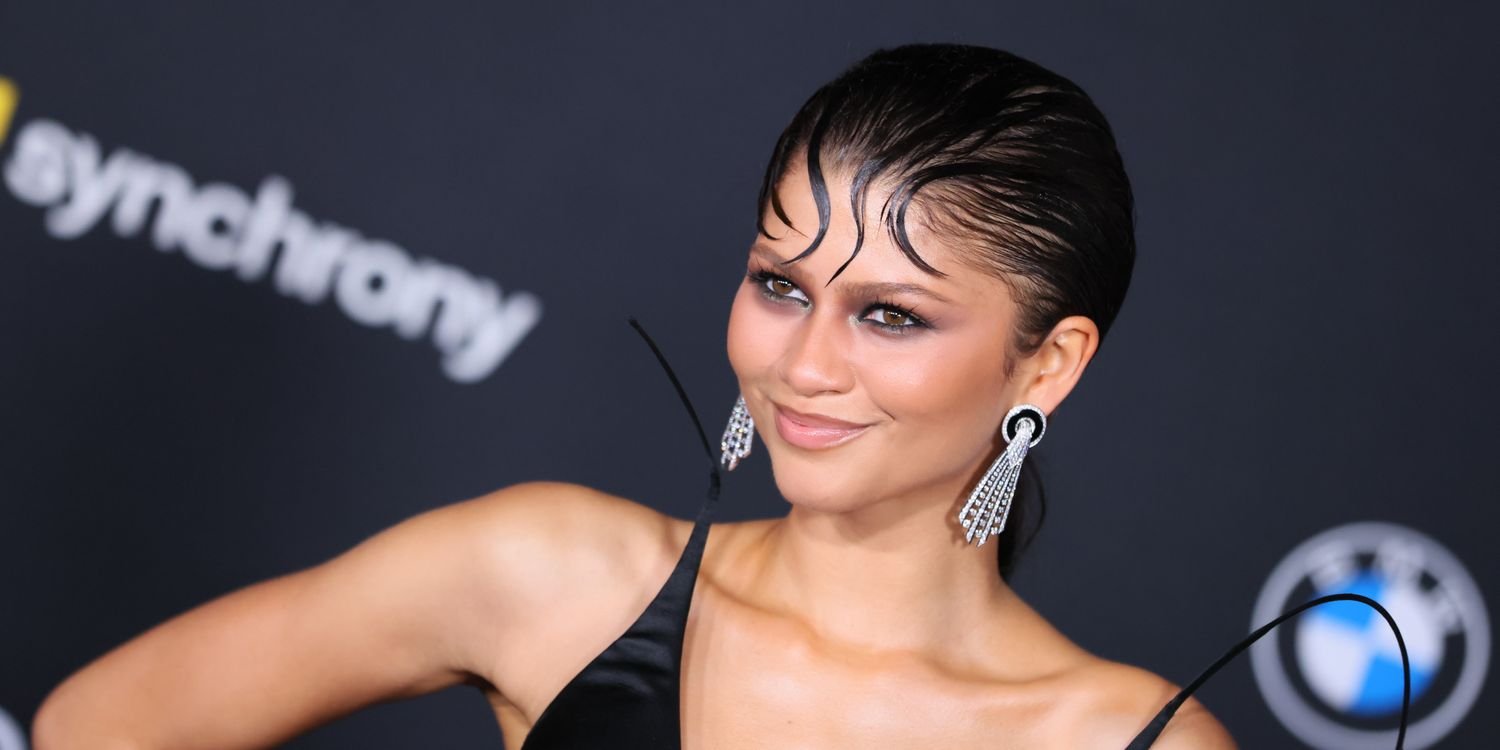 Zendaya Wears Plunging Spider-Inspired LBD With a Gravity-Defying Silhouette and Antennae-Like Straps
